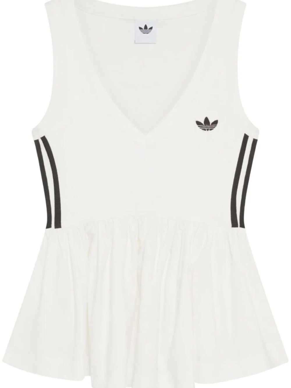 adidas original x ASOS peplum cami in white - Picture 3 of 4